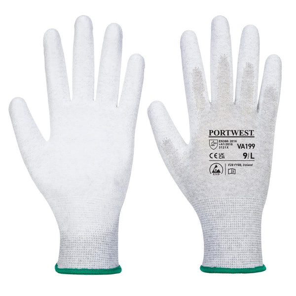 Vending Antistatic PU Palm Glove